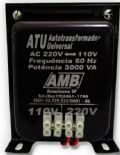 Auto Transformador de Voltagem Auto Trafo AMB ATU 3000VA entra 127V sai 220V 220V para 127V