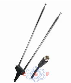 Antena Interna Dupla 5 Estágio com Cabo e plug F engate Rápido