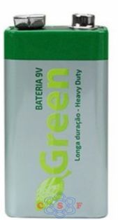 Bateria Green 9Volts 6F22 Manganes Heavy