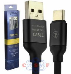 Cabo USB + Tipo C Shinka Asus Zenfone 3 Moto z Samsung 1,2M