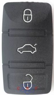 Capa Controle Telecomando 3 Botões Polo Novo Gol G5 Bora Jetta 2 Cadeados 1 Carro