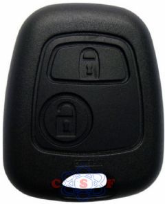Capa Controle Telecomando Alarme Peugeot 206 207 2001 a 2012 Citroen C3 2002 a 2012 2 Botões Preto