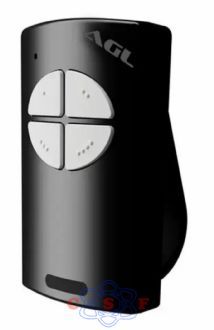 Controle Remoto AGL Preto com Botão Branco 4 Botões Digital Key 433.92Mhz
