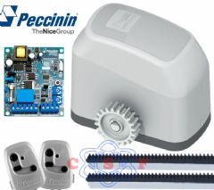 KIT Motor para Portão Eletrônico Deslizante Peccinin Nice DZ FAST Gatter Motor 1/4 127V 60HZ Placa 3050F V2 3 metro