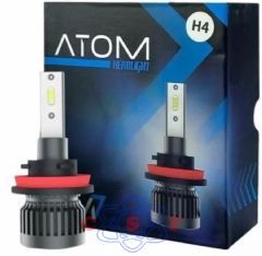 Kit Lâmpada Farol Led R8 Atom M7 H4 3700 Lumens 6000K