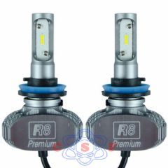 Kit Lâmpada Farol Led R8 Premium H11/H8 35W 12V/24V 6500K 6000 Lumens