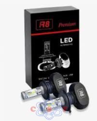 Kit Lâmpada Farol Led R8 Premium HB3 35W 12V/24V 6500K 6000 Lumens