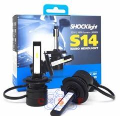 Kit Lâmpada Led SHOCKlight S14 Nano H11 32 Watts 9 a 12 Volts Lumens 3600 par 6000K Menor Lâmpada do Mercado