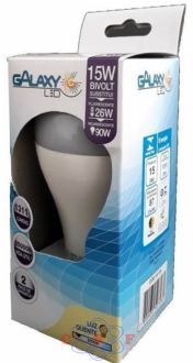 Lampada Led's Bulbo Galaxy 15W = 80W Bivolts 6500K