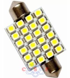 Lampada torpedo 24 Leds 5050 36 mm Branco Unitario