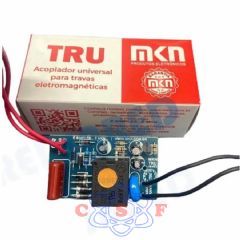 Modulo Temporizador Acoplador MKN TRU Universal Para Trava Elétrica de Portão
