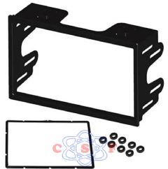 Moldura Fiamon 2 DIN VW Polo Golf Fox Ecoesport Fiesta Bora Passat Preta Universal Japonês/Chinês MP3/ MP5