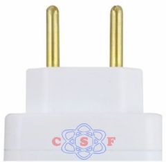 Pino Fora Adaptador 1entrada 2P+1saida 3P+2Lamina NBR 10A Branco