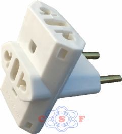 Pino Força Tipo T Entra Pinos Macho + 3 Saidas Pàdrão Novo 10A Branco