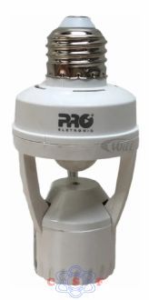 Sensor de Presença Proeletronic com Foto Celula 360º com Bocal para Lâmpada SoqueteE27 com Temporizador