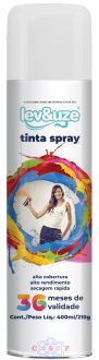 Tinta Spray LEV&USE Branco Fosco 400 ml Peso Liquido 210 Gramas