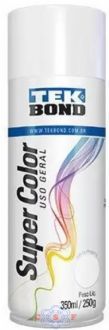 Tinta Spray Tek Bond Branco Fosco Conteudo 350ml Peso Liquido 250 Gramas