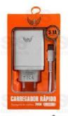 Carregador Celular Altomex Carga Rapida 5,1 Amperes Bivolt Saida USB 5 Volts AL 5900 TY abo USB + Tipo C