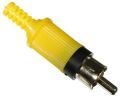 Plug Rca Macho Amarelo Com Rabicho Rgido