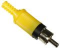 Plug Rca Macho Amarelo Com Rabicho Rgido